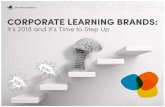 CORPORATE LEARNING BRANDS - The Starr Conspiracy · Corporate Learning Brands It’s 2018 and It’s Time to Step Up Dear Learning Vendors, Your Lunch Is Being Eaten Consider this