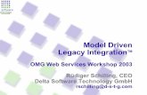 model driven legacy integration - OMG › news › meetings › workshops › WebServ... · 2009-05-28 · Model Driven Legacy IntegrationTM OMG Web Services Workshop 2003 Rüdiger