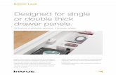 Designed for single or double thick drawer panels. - Invue€¦ · Designed for single or double thick drawer panels. Enhance customer service. Increase sales. Smart Lock Drawer Locks