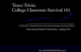 Team Trivia: College Classroom Survival 101 ... Team Trivia: College Classroom Survival 101 Dr. Alexandra