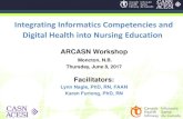 Integrating Informatics Competencies and Digital …...Integrating Informatics Competencies and Digital Health into Nursing Education ARCASN Workshop Moncton, N.B. Thursday, June 8,