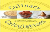 Culinary Calculations: Simplified Math for Culinary Professionalsdocshare04.docshare.tips/files/6841/68418113.pdf · 2017-04-19 · Culinary calculations : simplified math for culinary