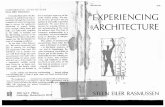 Cd,3 EXPERIENCING AF:CH1TECI URE C · EXPERIENCING ARCHITECTURE man ages to convey the intellectual excitenent of superb design. From teacups, riding boots, golf balls, and underwater