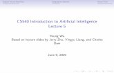 CS540 Introduction to Artificial Intelligence Lecture 5pages.cs.wisc.edu/~yw/CS540/CS540_Lecture_5_C.pdf · CS540 Introduction to Arti cial Intelligence Lecture 5 Young Wu Based on