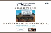as fast as words could fly - Reading Is Fundamental · What do you know about typewriters? How is a typewriter like a computer? How is it different? Why do you think the story is