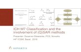 ICH M7 Classification and the involvement of (Q)SAR methods M7 Classificati… · ICH M7 Classification and the involvement of (Q)SAR methods . ... Scientific justification • Apply