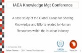IAEA Knowledge Mgt Conference€¦ · Callum Thomas - IAEA Knowledge Mgt Conference 7 Objectives of the Working Group-To help people with similar objectives in this field to connect