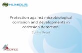 Protection against microbiological corrosion and developments in corrosion … · 2014-01-15 · Protection against microbiological corrosion and developments in corrosion detection.