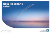 Q2 & H1 2015/16 sales - Safran · Downgrading of FY2015/2016 outlook Seats: reinforcing/ accelerating recovery and industrial transformation plans In particular on the Seat Shell