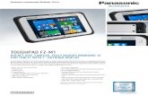 TOUGHPAD FZ-M1...2020/03/16  · Panasonic has created the fully rugged, highly mobile and pocket size Toughpad FZ-M1 to answer the needs of organisations that require Windows 10 Pro