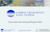Overview and Annual Report 2007 - Marine Geo › about › docs › meetings › AdvisoryCommittee › … · Expand user community e.g. IRIS, Facilitate new cross-disciplinary approaches