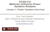 Lecture 1: Power Systems Overview - Thomas Overbye...Lecture 1: Power Systems Overview Prof. Tom Overbye ... Syllabus 1 Slides will be posted before each lecture on the website. Course