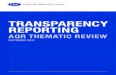 TRANSPARENCY REPORTING · Against this backdrop, Transparency Reporting by the large accountancy firms that perform audits is more important than ever. The reports present an opportunity