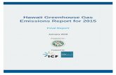 Hawaii Greenhouse Gas Emissions Report for 2015, …...Hawaii Greenhouse Gas Emissions Report for 2015 Final Report January 2019 Prepared for: Prepared by: Acknowledgments This inventory