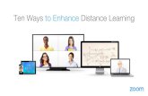 Ten Ways to Enhance Distance Learning€¦ · +Language Instruction +Signing +Toastmaster +Career Services +Alumni Mentoring. Zoom Other Online Meeting Solutions Other Video Conferencing