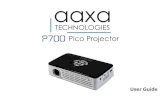 TECHNOLOGIES Pico Projector - English › inlinecontent › mediaserver › aaxa › 5b7 … · Connecting to Composite Video Cont. Connectivity with multimedia devices The P700 can