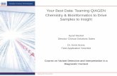 Your Best Data: Teaming QIAGEN Chemistry & Bioinformatics ...biosb.nl/wp-content/uploads/2014/10/Day-1-Qiagen-Workshop-11.pdf · Variant calling Assembly Raw DNA sequence data Sequencing