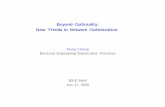Beyond Optimality: New Trends in Network Optimization · Optimization Beyond Optimality Very diﬁerent uses of optimization † Standard answer: Computing (local, global) optimum
