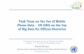 Task Team on the Use of Mobile Phone Data - UN GWG on the ... · • Using mobile positioning data for official statistics: daydream nation or promised land? • Tourism statistics:
