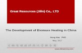 Great Resources (Jilin) Co,. LTD...2017/05/24  · Biogas 8 Billion KW 9.60 Biomass briquette fuel 30 Mt 15.00 Biology liquid fuel 6 Mt 6.80 Biofuel ethanol 4 Mt 3.80 Biodiesel 2 Mt