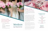 WedSafe: Coverage by a name you can trust. · Enjoy a wedding without worries. Protect your wedding & your investment, should the unexpected happen. • Custom wedding insurance protection