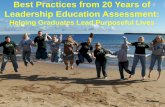 Best Practices from 20 Years of Leadership Education ... · Best Practices from 20 Years of Leadership Education Assessment: Helping Graduates Lead Purposeful Lives. Introduction.