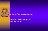 Java Programming › documents › it › 9.java by Lakshmi... · 2020-02-26 · Who is this class for? There is no assumption that you know any Java or other OO programming language.