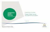 TASMANIAN Department of Justice STATE People Matter Survey SERVICE 2016 Benchmark Report · 2019-10-27 · Employee engagement 39 Role clarity 41 Role enablers 43 Intrinsic reward