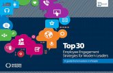 Top 30 › wp-content › ...Leader-Engagement-Str… · Top 30 Employee Engagement Strategies for Modern Leaders Supporting People 15 Open doors for your people Only one in 20 people