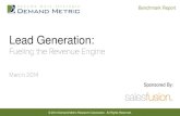 Lead Generation - Marketing Automation Platform Metric... · The top three approaches to lead generation are email marketing, tradeshow or event marketing, and content marketing -