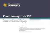From Messy to NSSE - texas-air.orgtexas-air.org › wp-content › uploads › 2019 › 04 › 2019-G1... · From Messy to NSSE - Implementing an Effective NSSE Awareness Campaign