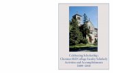 Chestnut Hill College Faculty Scholarly Activities and Accomplishments 2009–2010 · 2015-08-12 · College Faculty Scholarly Activities and Accomplishments 2009–2010is a ... Fourth