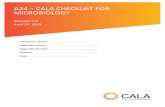 A24 CALA CHECKLIST FOR MICROBIOLOGY A24 â€“ CALA CHECKLIST FOR MICROBIOLOGY Clause Requirements Observation