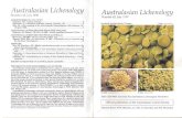 Australasian Lichenology - cpbr.gov.au · Australasian Lichenology Number 43, July 1998 ANNOUNCEMENTS AND NEWS . Galloway, DJ-Nathan Sammy .....····· ···················.·2