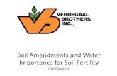 Soil Amendments and Water Importance for Soil Fertilitysymposium/2018... · Soil Amendments and Water Importance for Soil Fertility Jim Gregory . Liebig's law of the minimum Growth