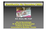 Ventilación No Invasiva (VNI) - SAP · 2015-07-08 · Ventilación No Invasiva (VNI)Ventilación No Invasiva (VNI) R.E. Alvaro, MD, FAAP Jefe de Neonatología St. Boniface General