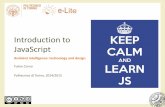 Introduction to JavaScript - polito.itelite.polito.it/files/courses/01PRD/2015/slide/web-04-javascript.pdf · Client-side programming •4th layer of web architectures –Database