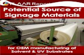 Potential Source of Signage Materials Potential Source of ... · PDF file Potential Source of Signage Materials This report has not been licensed to any printer manufacturer, distributor,