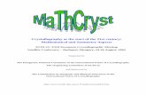 Crystallography at the start of the 21st century ...cloud.crm2.univ-lorraine.fr/pdf/ECM22-MaThCryst-Abstracts.pdf · Crystallography at the start of the 21st century: Mathematical