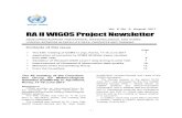 Vol. 8 No. 2, August 2017 RA II WIGOS Project Newsletter · Vol. 8 No. 2, August 2017 RA II WIGOS Project Newsletter DEVELOPING SUPPORT FOR NATIONAL METEOROLOGICAL AND HYDRO-LOGICAL
