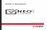 USERâ€™S MANUAL - Tools | LDA Audio NEO Contآ  NEO Control â€“ Userâ€™s Manual VERSION: 1.0.1.0 LDA