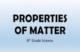 PROPERTIES OF MATTER - inetTeacher.com...ELEMENTS •Elements are made specific types of atoms •A specific number of protons in the nucleus differentiates each element from the rest