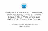 Enrique S. Camarena, Castle Park, Daly Academy, Myrtle S. Finney, … · Presentation to the Board of Education March 6, 2019 Enrique S. Camarena, Castle Park, Daly Academy, Myrtle