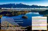 9th Slovenian International Conference on Graph Theory ... · 9th Slovenian International Conference on Graph Theory, Bled 2019 BLED, SLOVENIA, JUNE 23 – JUNE 29, 2019 PLENARY SPEAKERS: