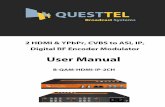 2 HDMI & YPbPr, CVBS to ASI, IP, Digital RF Encoder Modulator · 2017-06-21 · 1 . Chapter 1 Introduction. 1.1 Product Overview . B-QAM-HDMI-IP-2CH series products are QuestTel‟s