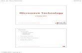 Microwave Technology - Faculty of Information Engineering ... · – Noise, Microwave Sources, Amplifiers, Mixers & Oscillators. • Metamaterials and Transmission Lines – Basic