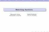 Matching Auctions - Northwestern Universityfaculty.wcas.northwestern.edu/~apa522/MA-slides.pdf · Introduction Model Matching Auctions Truthful Bidding Pro–t Maximization Distortions