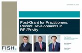 Post-Grant for Practitioners: Recent Developments …...–PGS files IPR petitions after ION’s 1 year service date –In response to lawsuit, PGS files IPR petitions against patents,