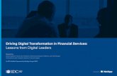 Driving Digital Transformation in Financial Services › wp-content › uploads › 2019 › ... · IDC InfoBrief – Driving Digital Transformation in Financial Services: Lessons
