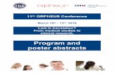 Program and poster abstracts - CMMC: Home › fileadmin › user_upload › ... · 2016-07-05 · Ljubljana, SVN - 10.25 a.m.10.10 Coffee Break 10.25 - 11.00 a.m. National Institutes